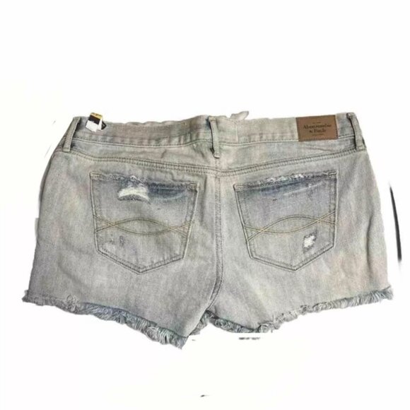 Abercrombie & Fitch Womens Size 28 Boyfriend Shorts Denim Blue Regular Cott - Picture 3 of 6